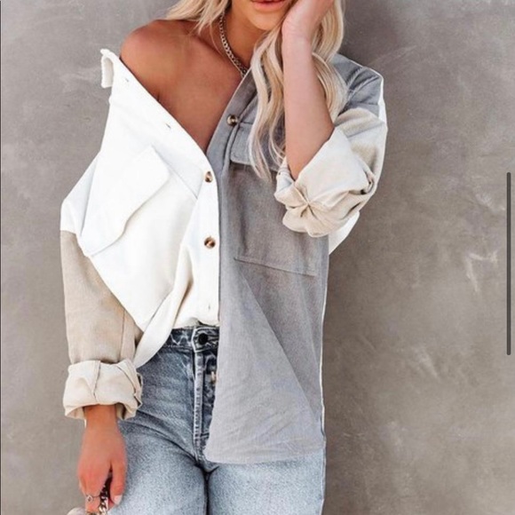 Color block Shacket - Picture 1 of 2